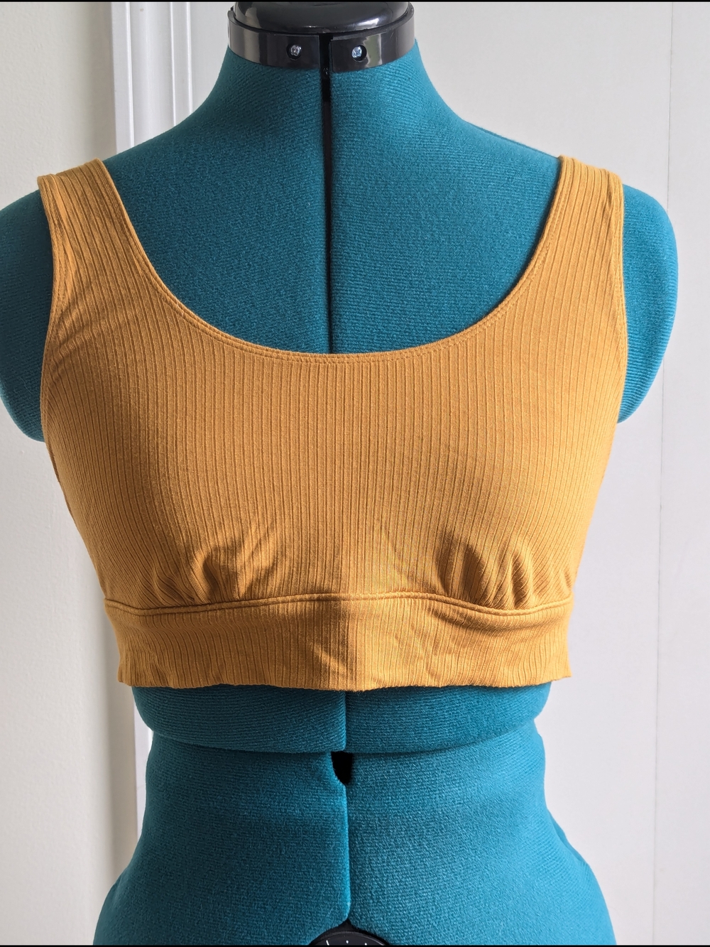 Old Navy Ribbed Crop Tank Top - Mustard Yellow